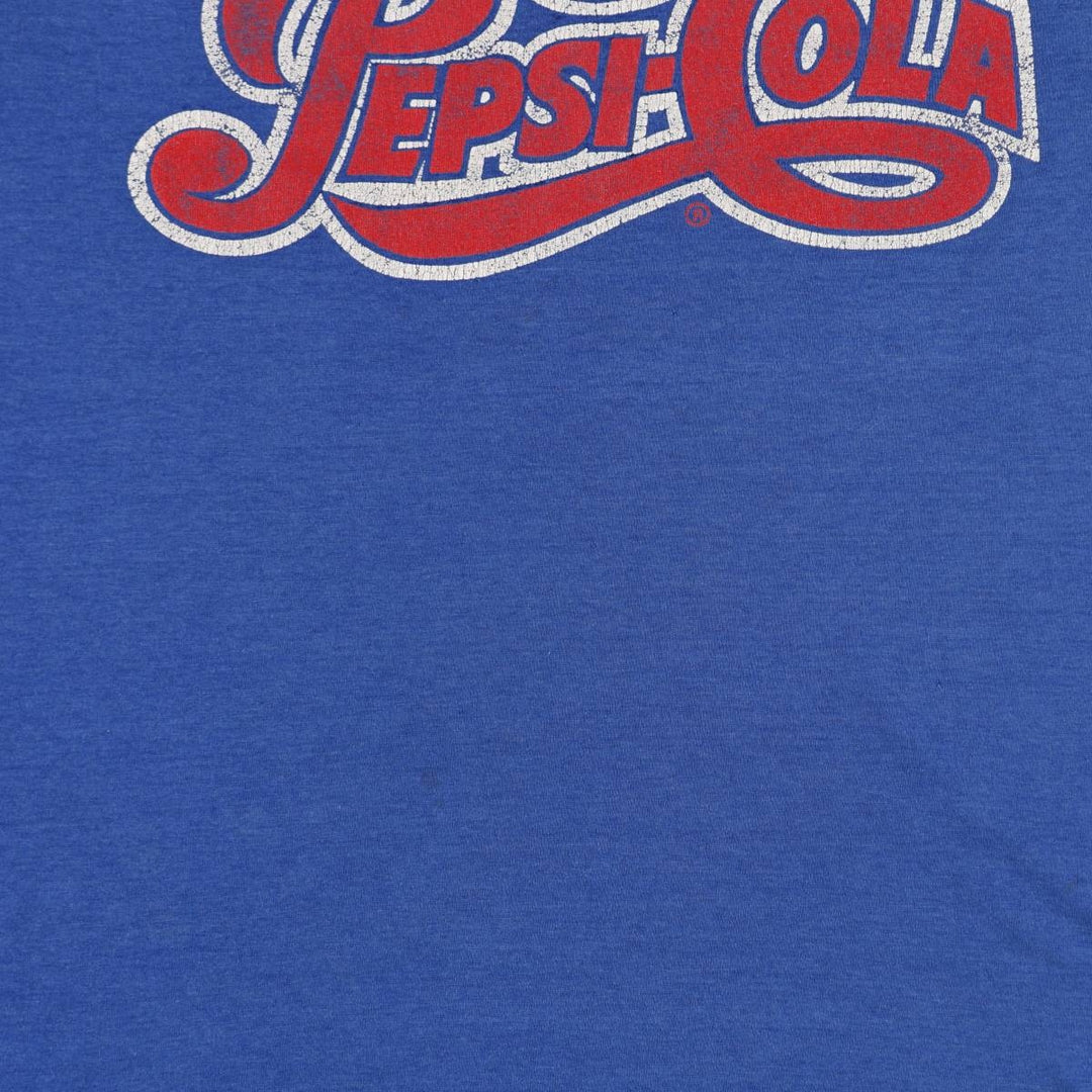 90'S Screen Stars Best Pepsi advertising T-shirt, Made in USA, Men's Size M (approx.), Vintage cotton blue type Vintage Second Hand