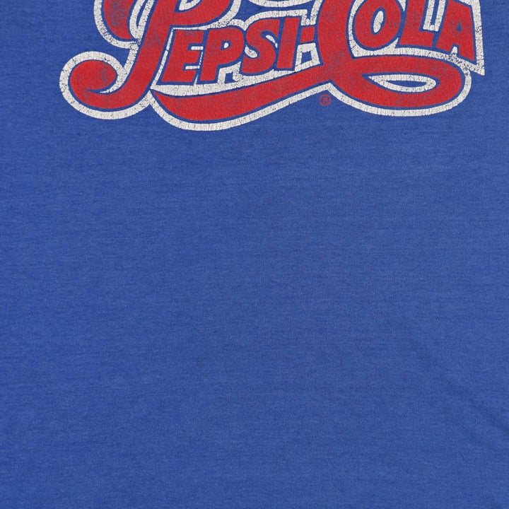 90'S Screen Stars Best Pepsi advertising T-shirt, Made in USA, Men's Size M (approx.), Vintage cotton blue type Vintage Second Hand