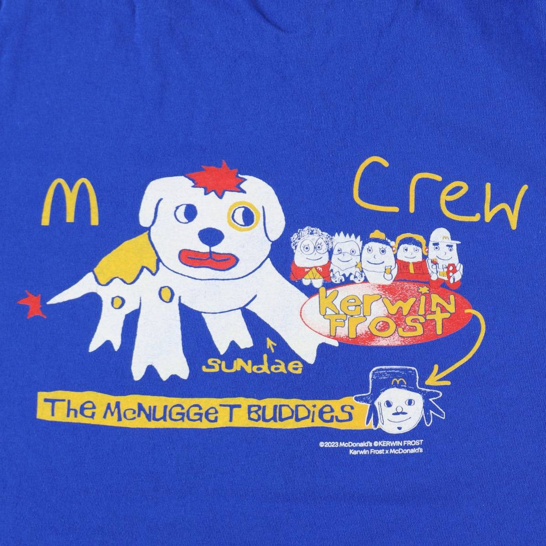 Delta McDonald's advertising T-shirt, men's size M (equivalent) cotton blue type Vintage Second Hand