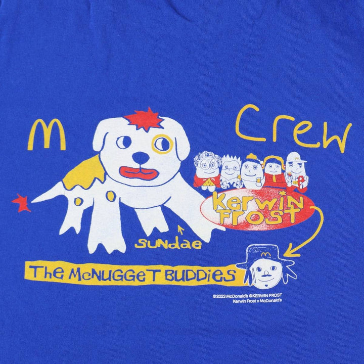 Delta McDonald's advertising T-shirt, men's size M (equivalent) cotton blue type Vintage Second Hand