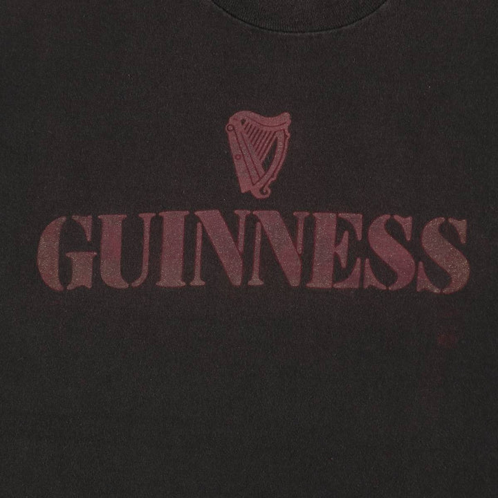 90'S Fruit of the Loom Guinness Advertising T-Shirt, Made in USA, Men's Size L (approx.), Vintage cotton black type Vintage Second Hand