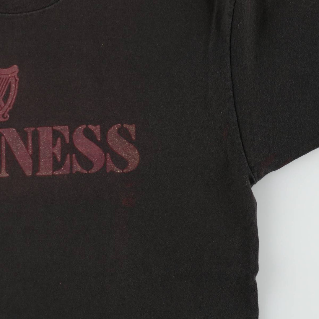 90'S Fruit of the Loom Guinness Advertising T-Shirt, Made in USA, Men's Size L (approx.), Vintage cotton black type Vintage Second Hand