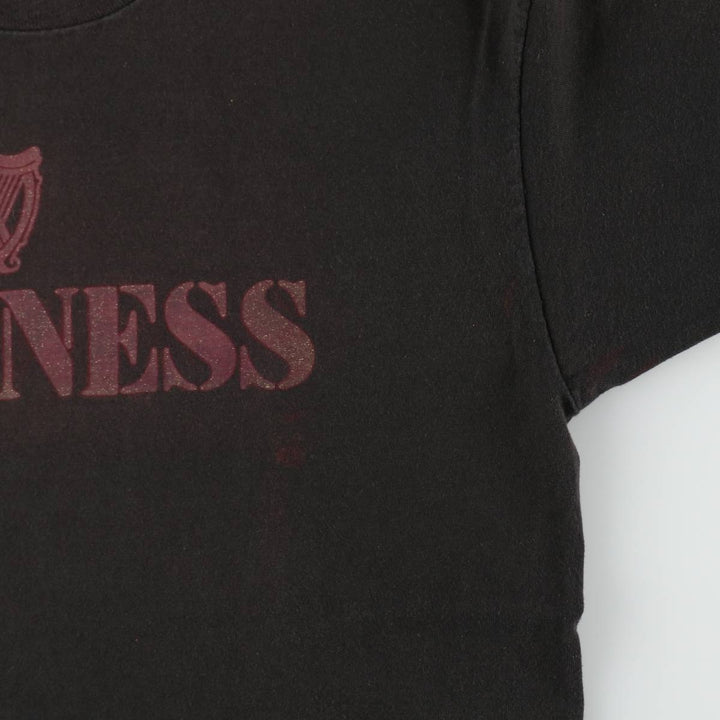 90'S Fruit of the Loom Guinness Advertising T-Shirt, Made in USA, Men's Size L (approx.), Vintage cotton black type Vintage Second Hand