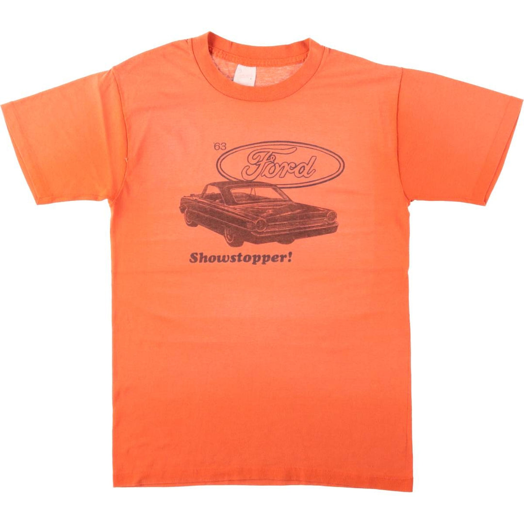 Sportswear Ford advertising T-shirt, made in the USA, men's size M. cotton orange type Vintage Second Hand