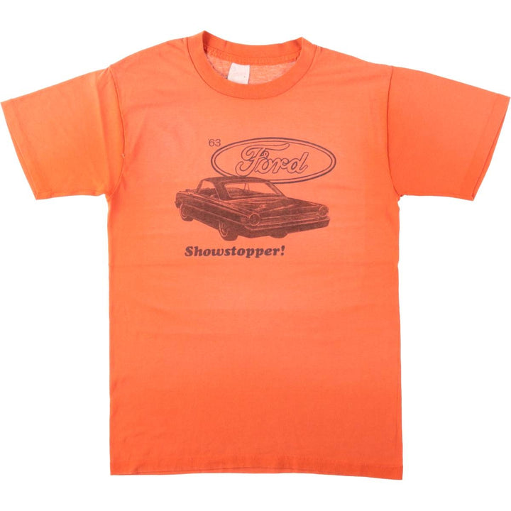 Sportswear Ford advertising T-shirt, made in the USA, men's size M. cotton orange type Vintage Second Hand