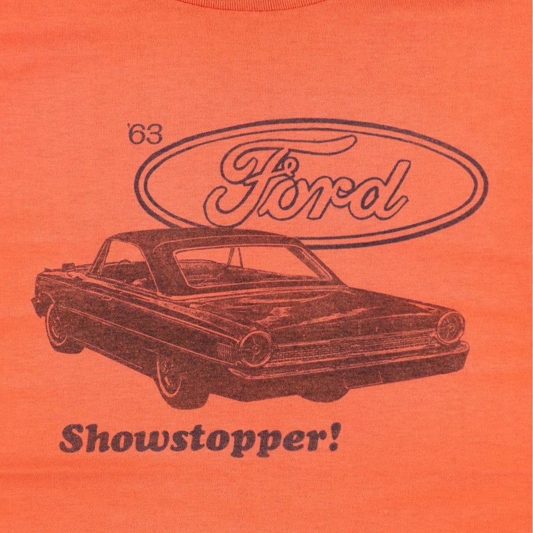 Sportswear Ford advertising T-shirt, made in the USA, men's size M. cotton orange type Vintage Second Hand