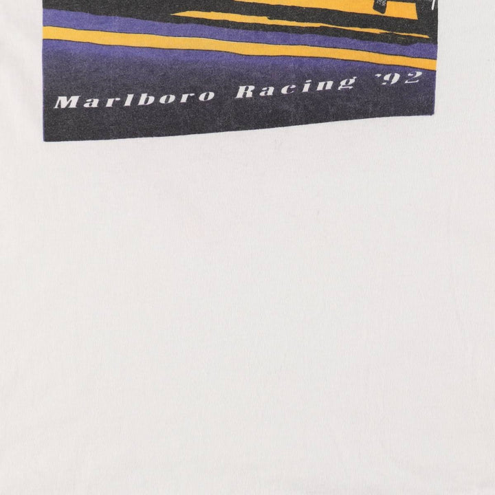 90'S Fruit of the Loom Marlboro Advertising T-Shirt, Made in USA, Men's XL equivalent, Vintage cotton white type Vintage Second Hand