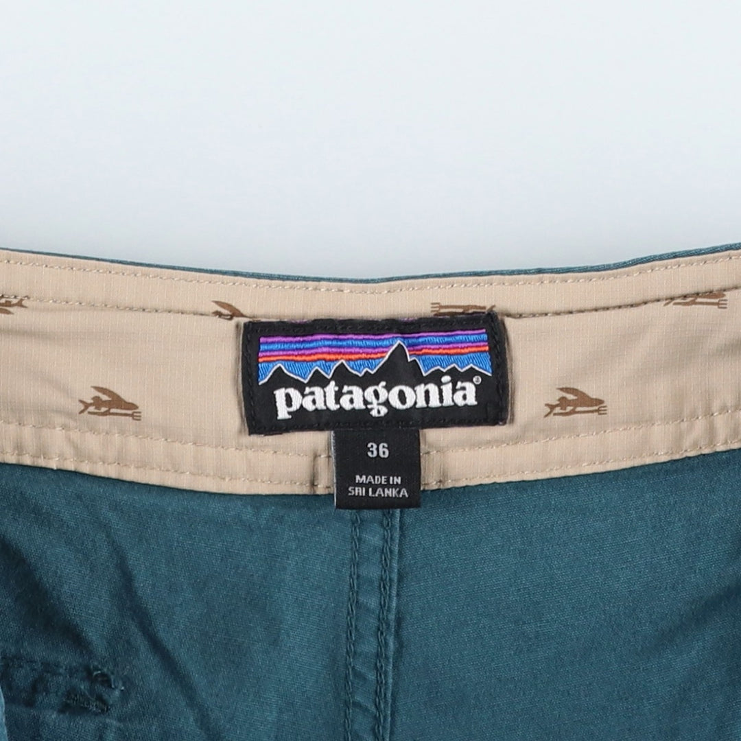 Patagonia 86735SP17 Cotton Shorts, Men's W36 (approx.) Organic cotton Green type dark green Vintage Second Hand