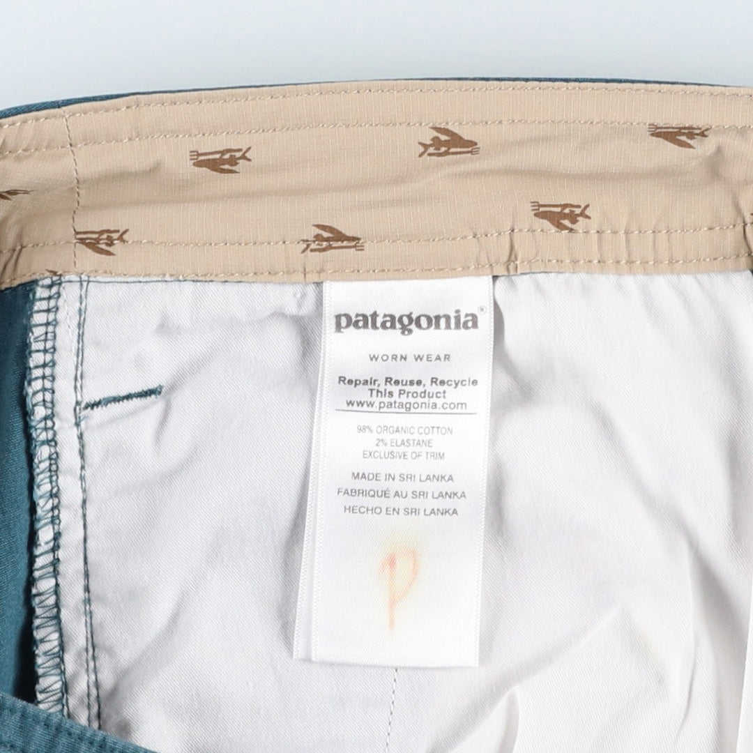Patagonia 86735SP17 Cotton Shorts, Men's W36 (approx.) Organic cotton Green type dark green Vintage Second Hand