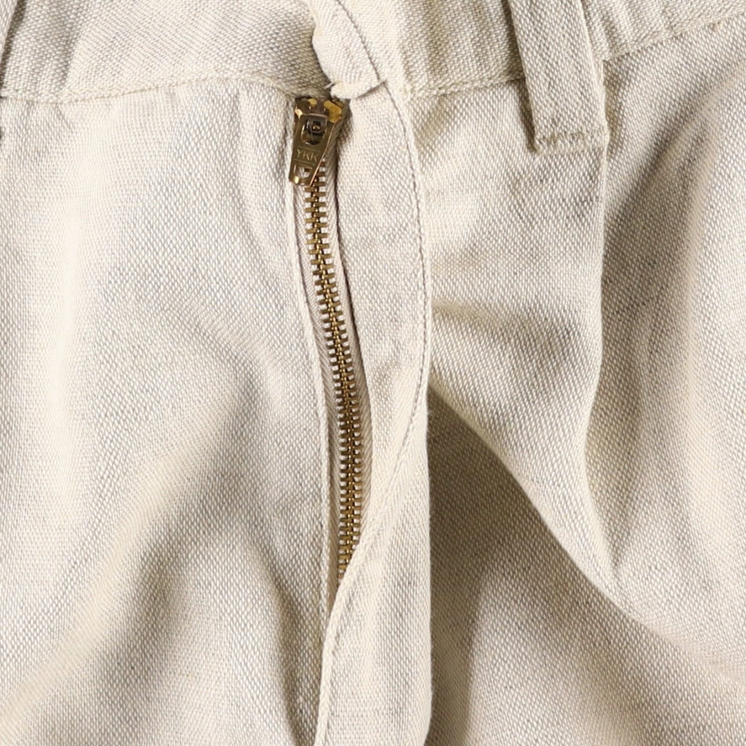 2000'S Dockers khakis two-pleat cotton x linen shorts, men's size W32 (approx.) linen unbleached Vintage Second Hand