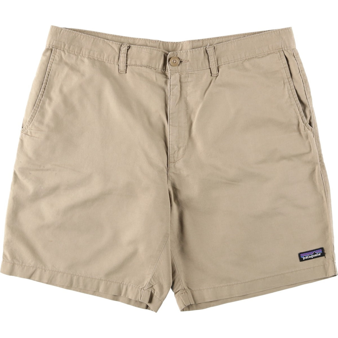 Patagonia Organic Cotton 57805SP20 Cotton Shorts, Men's W37 (approx.) Organic cotton beige type brown Vintage Second Hand