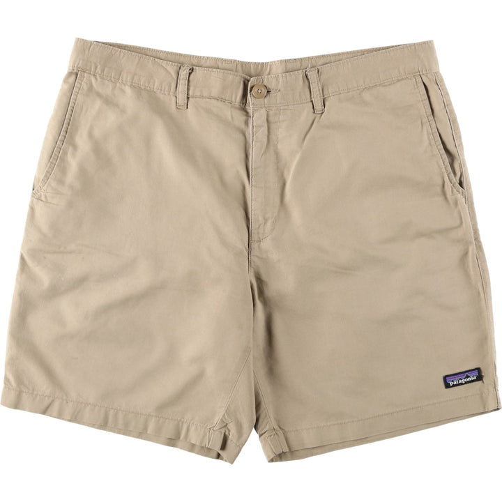 Patagonia Organic Cotton 57805SP20 Cotton Shorts, Men's W37 (approx.) Organic cotton beige type brown Vintage Second Hand