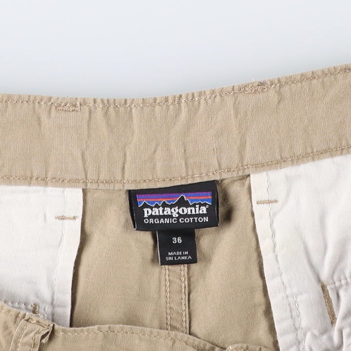 Patagonia Organic Cotton 57805SP20 Cotton Shorts, Men's W37 (approx.) Organic cotton beige type brown Vintage Second Hand
