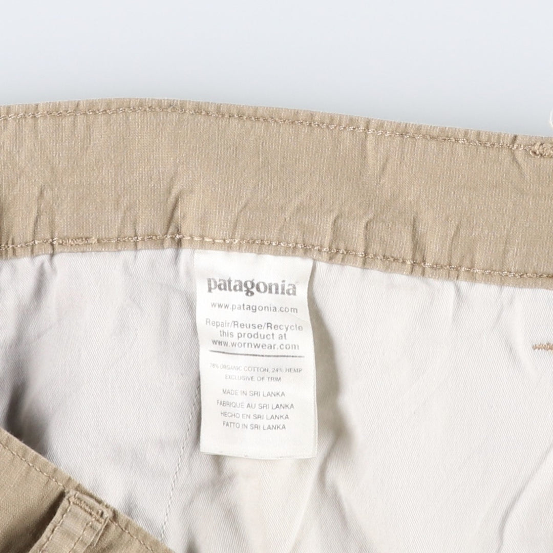 Patagonia Organic Cotton 57805SP20 Cotton Shorts, Men's W37 (approx.) Organic cotton beige type brown Vintage Second Hand