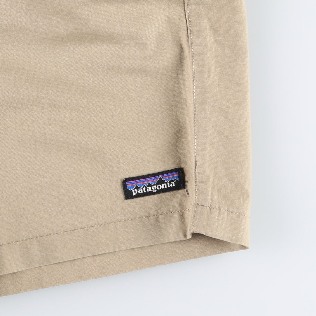 Patagonia Organic Cotton 57805SP20 Cotton Shorts, Men's W37 (approx.) Organic cotton beige type brown Vintage Second Hand