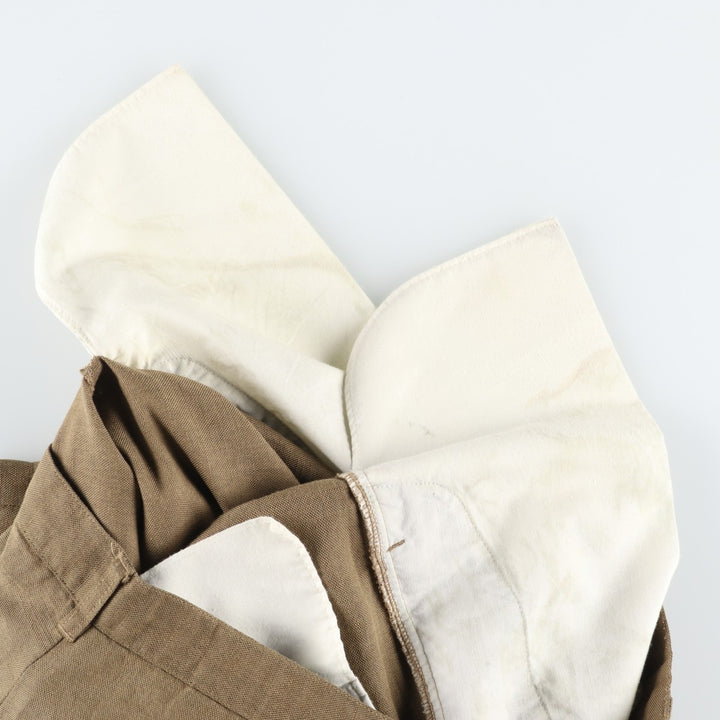 Dockers linen shorts with two pleats, men's size W34 (approx.) linen Khaki type brown Vintage Second Hand