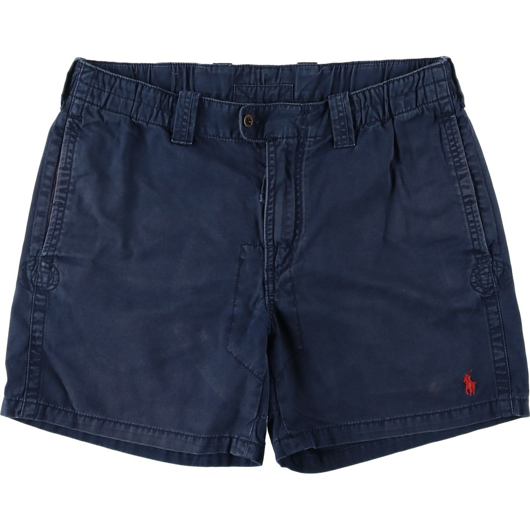 Ralph Lauren POLO by Ralph Lauren Cotton Shorts, Men's Size M (approx.) cotton navy blue type Vintage Second Hand