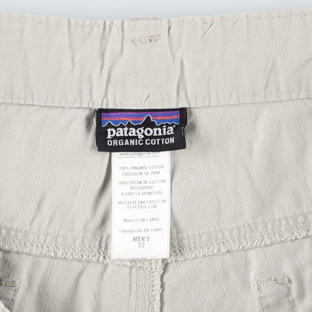Patagonia Organic Cotton 57376SP13 Cotton Shorts, Men's W33 equivalent. Organic cotton ivory Vintage Second Hand