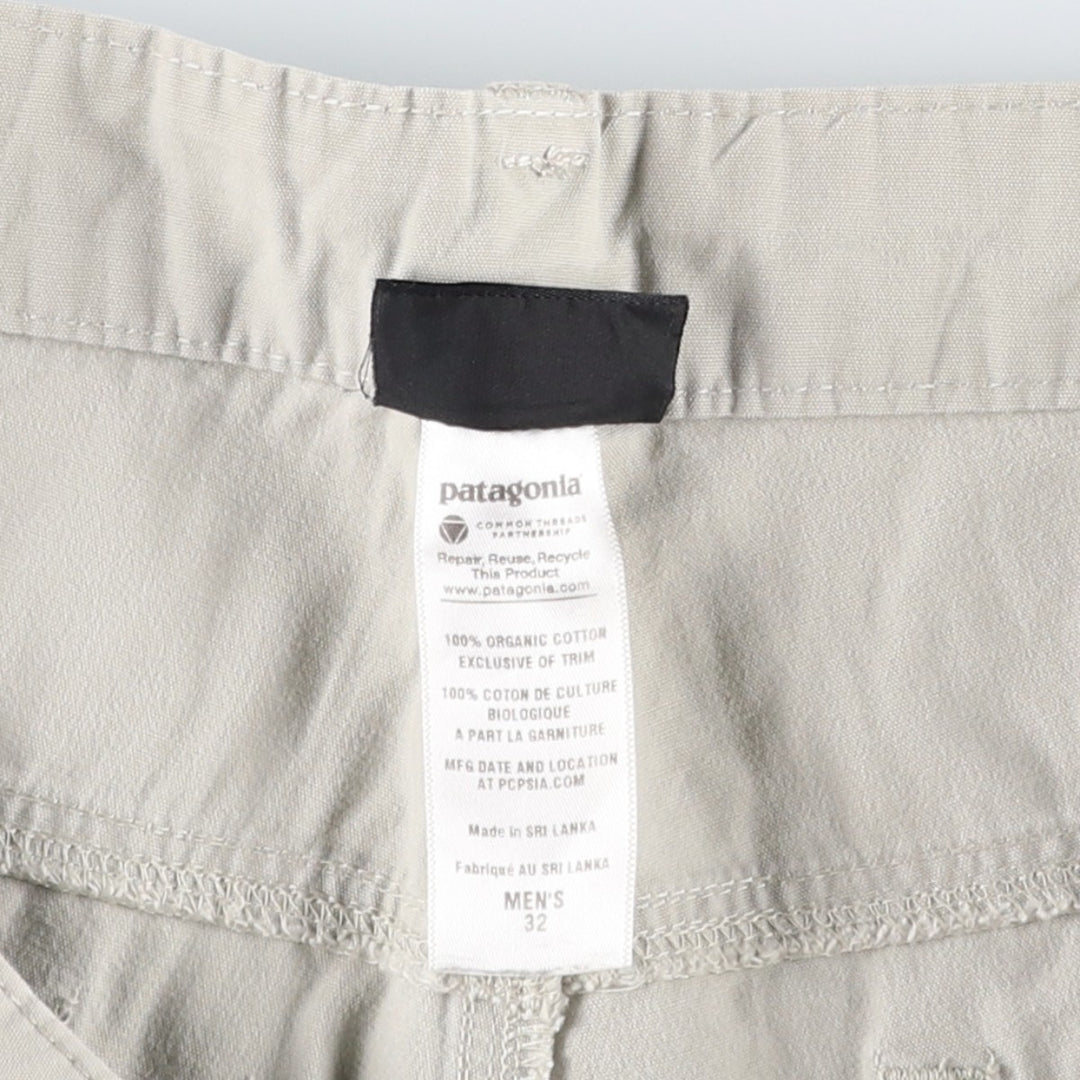 Patagonia Organic Cotton 57376SP13 Cotton Shorts, Men's W33 equivalent. Organic cotton ivory Vintage Second Hand