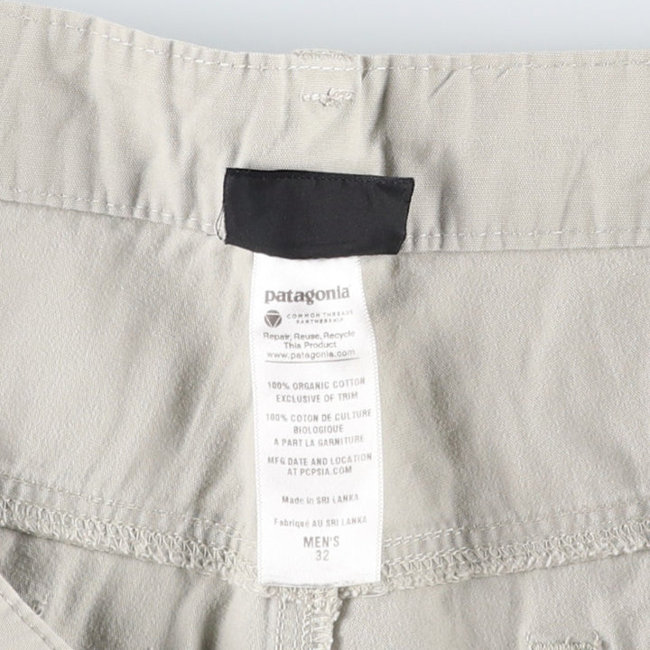 Patagonia Organic Cotton 57376SP13 Cotton Shorts, Men's W33 equivalent. Organic cotton ivory Vintage Second Hand