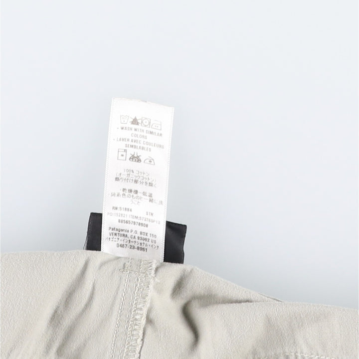 Patagonia Organic Cotton 57376SP13 Cotton Shorts, Men's W33 equivalent. Organic cotton ivory Vintage Second Hand