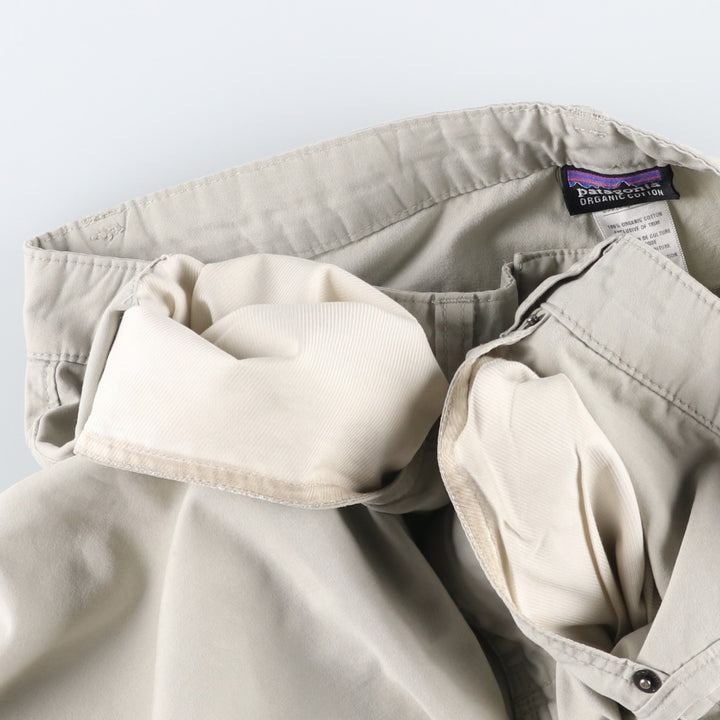 Patagonia Organic Cotton 57376SP13 Cotton Shorts, Men's W33 equivalent. Organic cotton ivory Vintage Second Hand