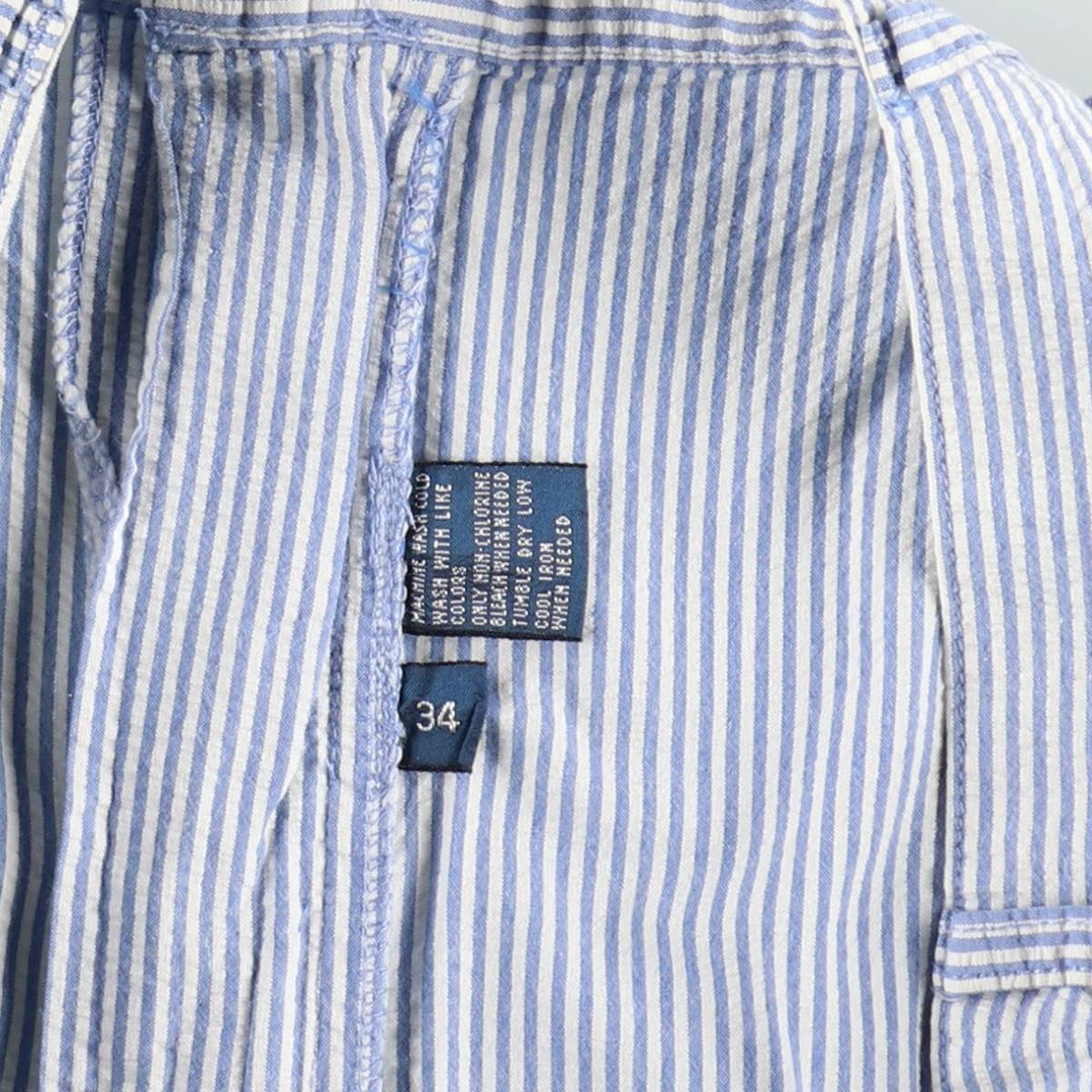 Ralph Lauren TYLER SHORT Stripe Pattern Seersucker Cotton Shorts, Men's Size W34 (approx.) cotton white type Vintage Second Hand