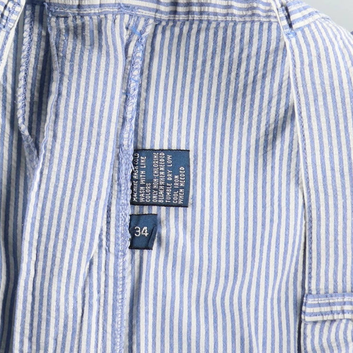Ralph Lauren TYLER SHORT Stripe Pattern Seersucker Cotton Shorts, Men's Size W34 (approx.) cotton white type Vintage Second Hand