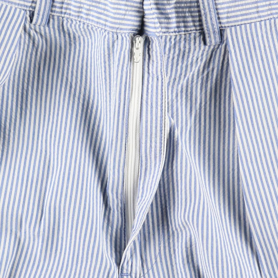 Ralph Lauren TYLER SHORT Stripe Pattern Seersucker Cotton Shorts, Men's Size W34 (approx.) cotton white type Vintage Second Hand