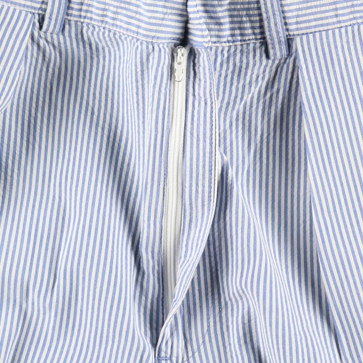Ralph Lauren TYLER SHORT Stripe Pattern Seersucker Cotton Shorts, Men's Size W34 (approx.) cotton white type Vintage Second Hand