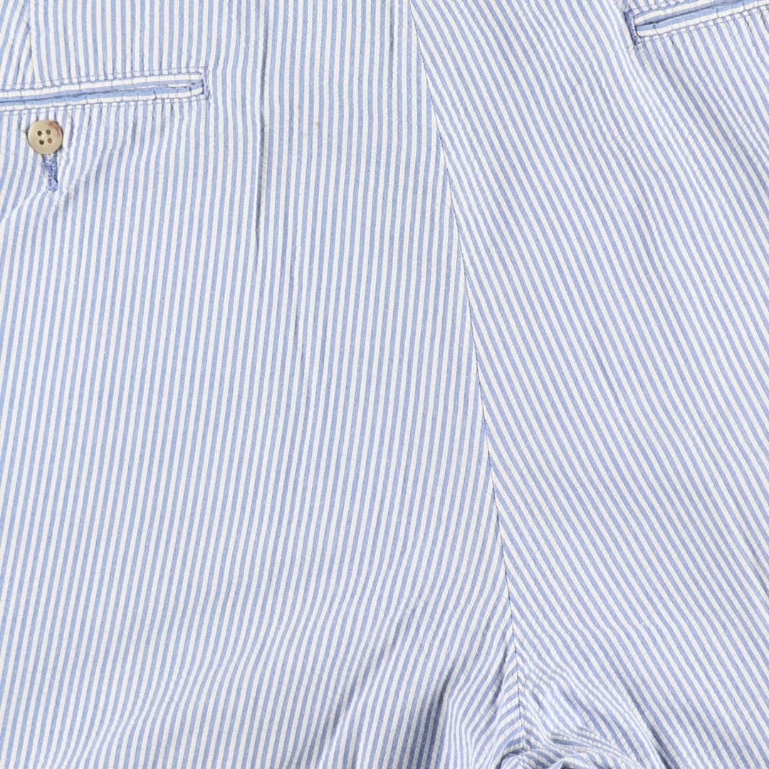 Ralph Lauren TYLER SHORT Stripe Pattern Seersucker Cotton Shorts, Men's Size W34 (approx.) cotton white type Vintage Second Hand