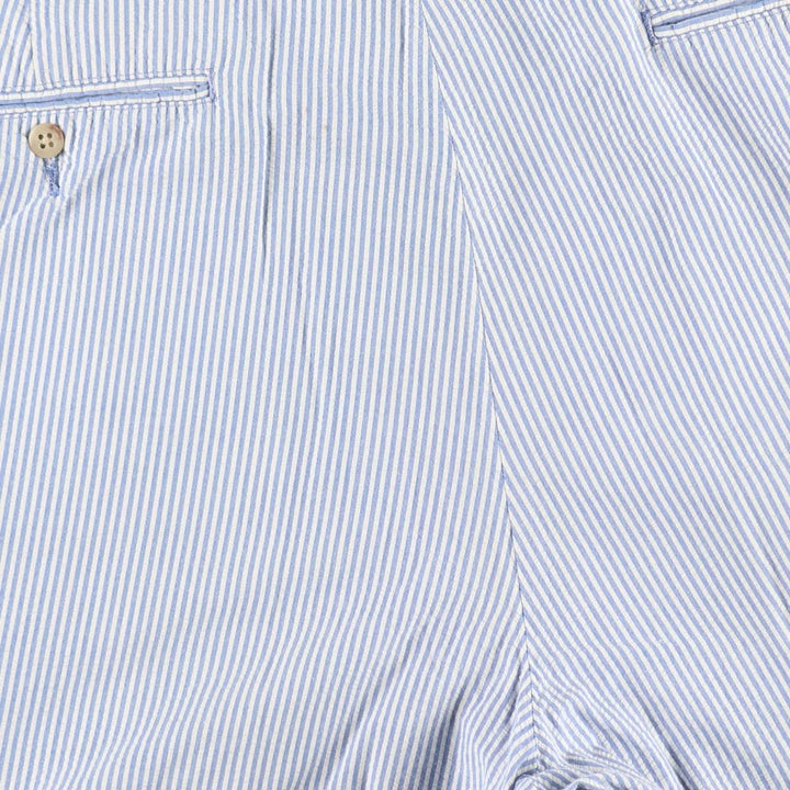 Ralph Lauren TYLER SHORT Stripe Pattern Seersucker Cotton Shorts, Men's Size W34 (approx.) cotton white type Vintage Second Hand