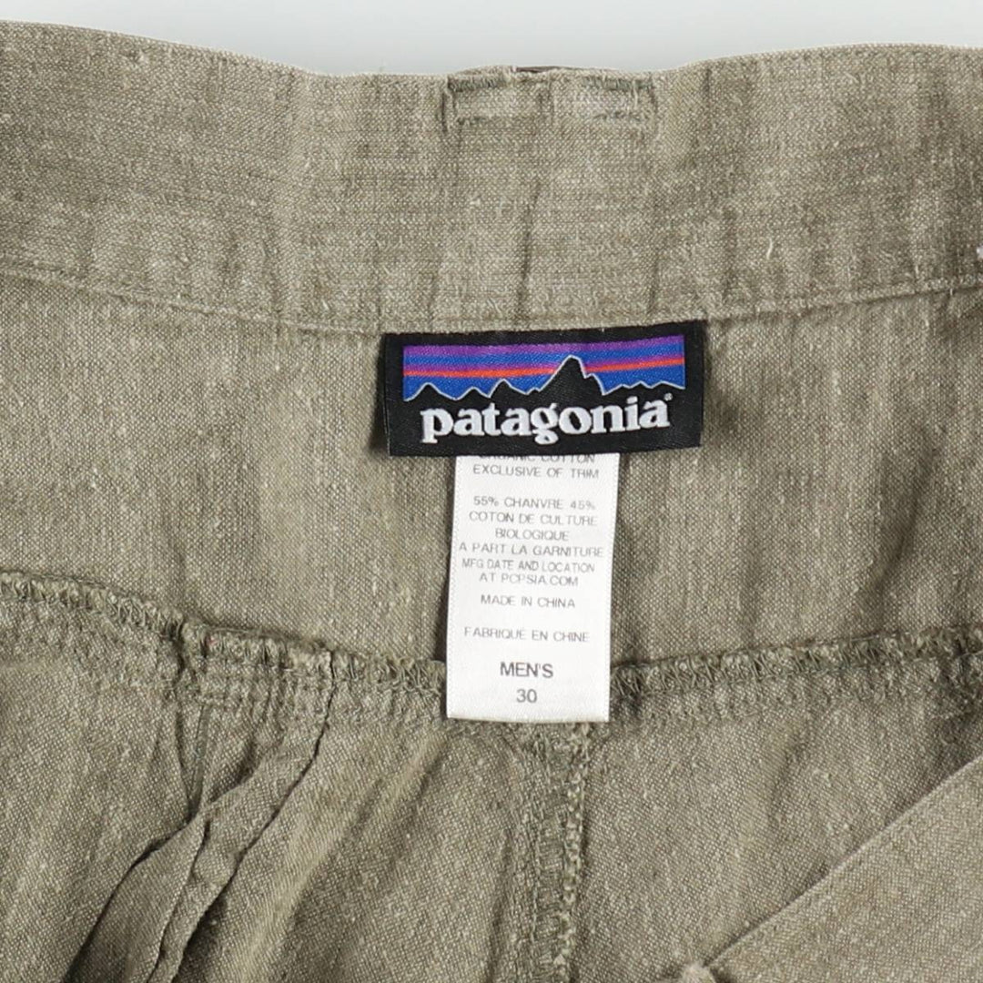 Patagonia Back Step Shorts 57735SP14 Hemp x Cotton Shorts Men's W32 (approx.) Hemp Khaki type sage green Vintage Second Hand