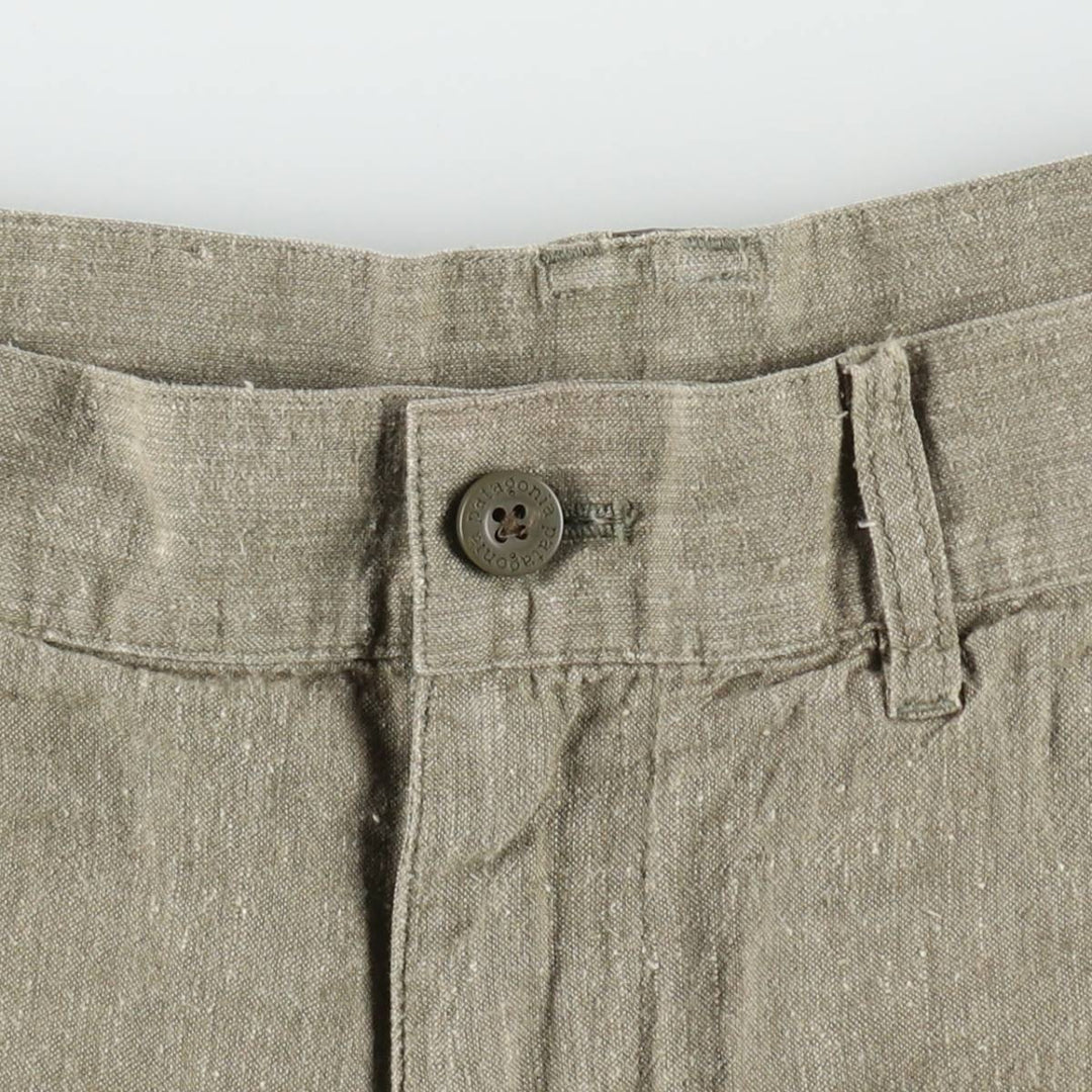 Patagonia Back Step Shorts 57735SP14 Hemp x Cotton Shorts Men's W32 (approx.) Hemp Khaki type sage green Vintage Second Hand