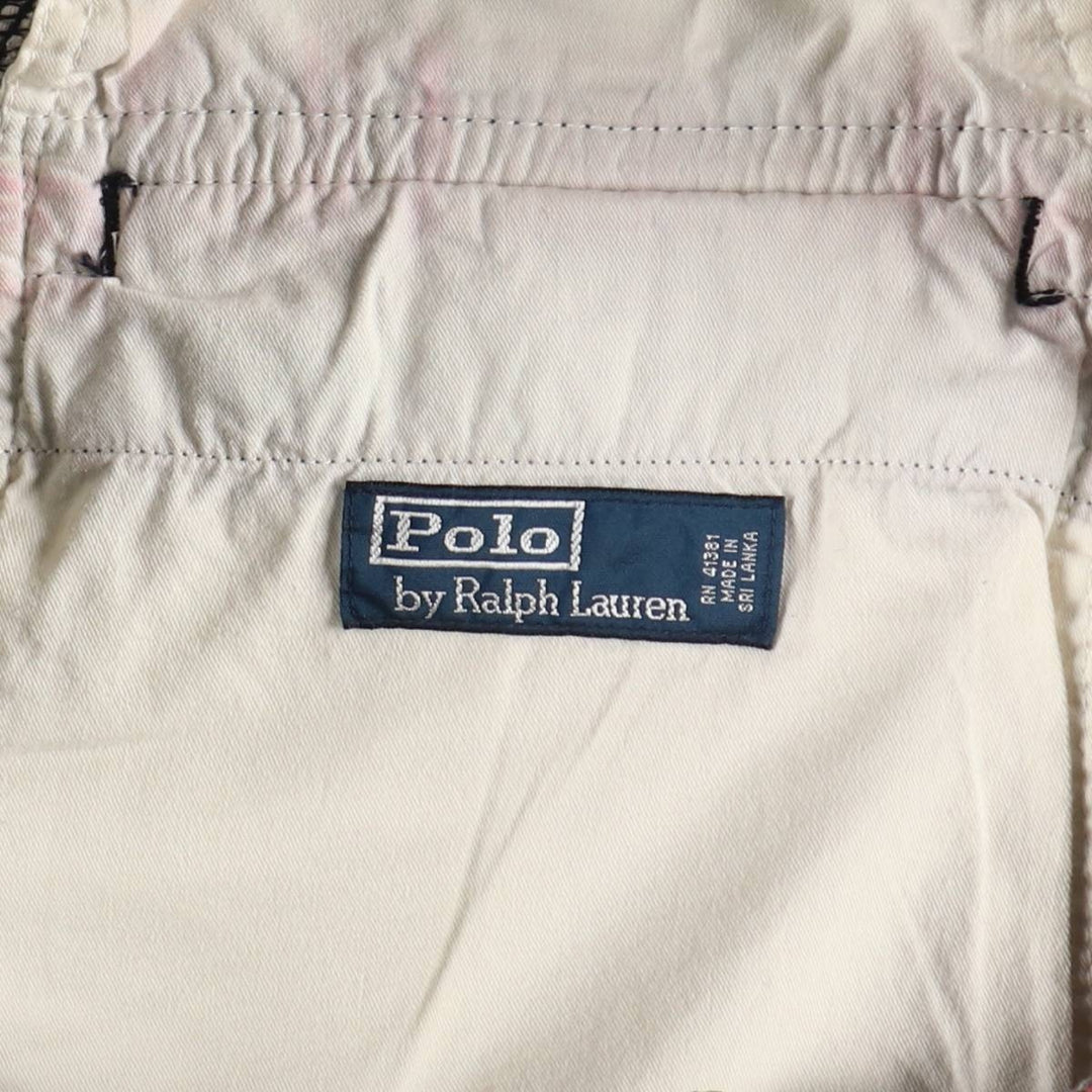 Ralph Lauren POLO by Ralph Lauren Check Pattern Cargo Shorts, Men's Size W37 (approx.) cotton navy blue type Vintage Second Hand