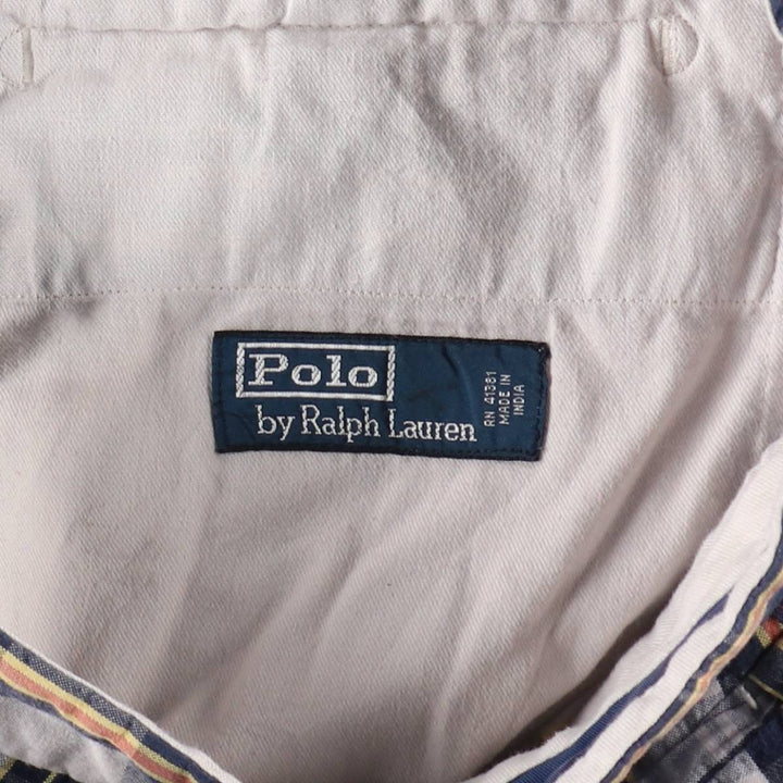 Ralph Lauren POLO by Ralph Lauren cotton shorts, men's size W34 (approx.) cotton navy blue type Vintage Second Hand