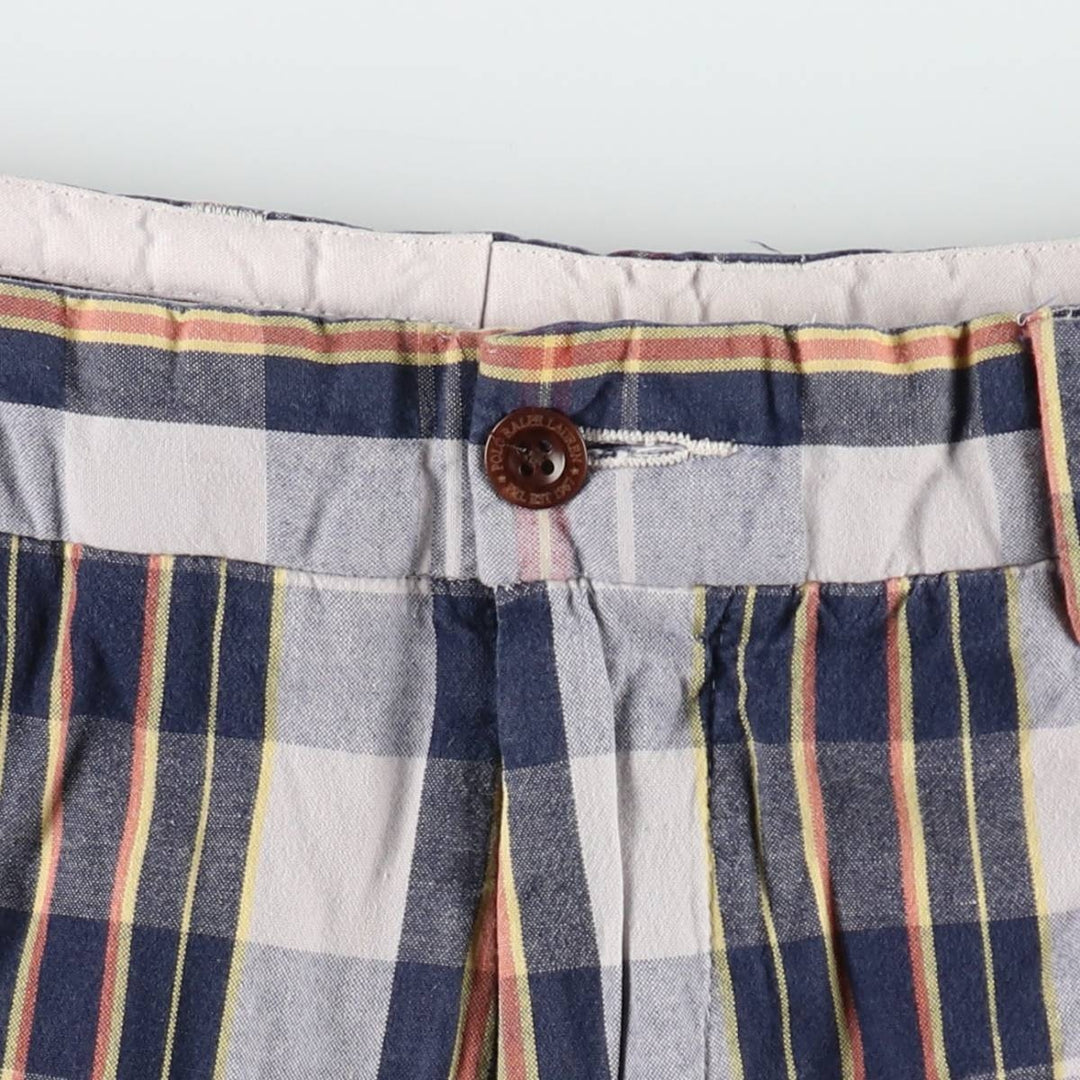 Ralph Lauren POLO by Ralph Lauren cotton shorts, men's size W34 (approx.) cotton navy blue type Vintage Second Hand
