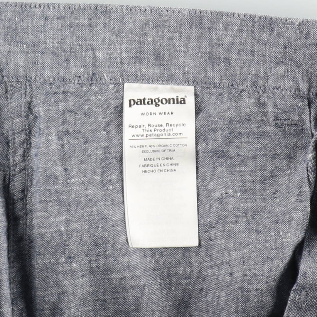 Patagonia Back Step Shorts 57736SP19 Hemp x Cotton Shorts Men's W30 (approx.) Hemp gray type Vintage Second Hand