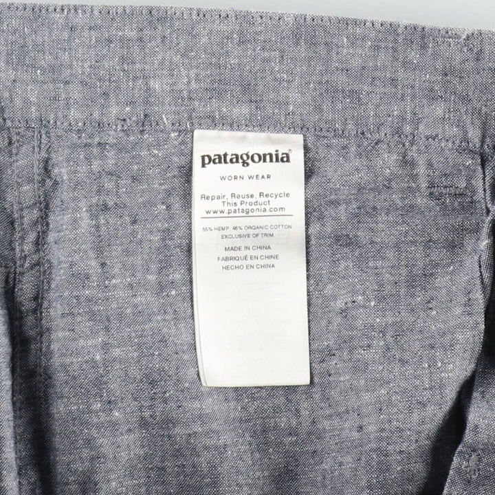 Patagonia Back Step Shorts 57736SP19 Hemp x Cotton Shorts Men's W30 (approx.) Hemp gray type Vintage Second Hand