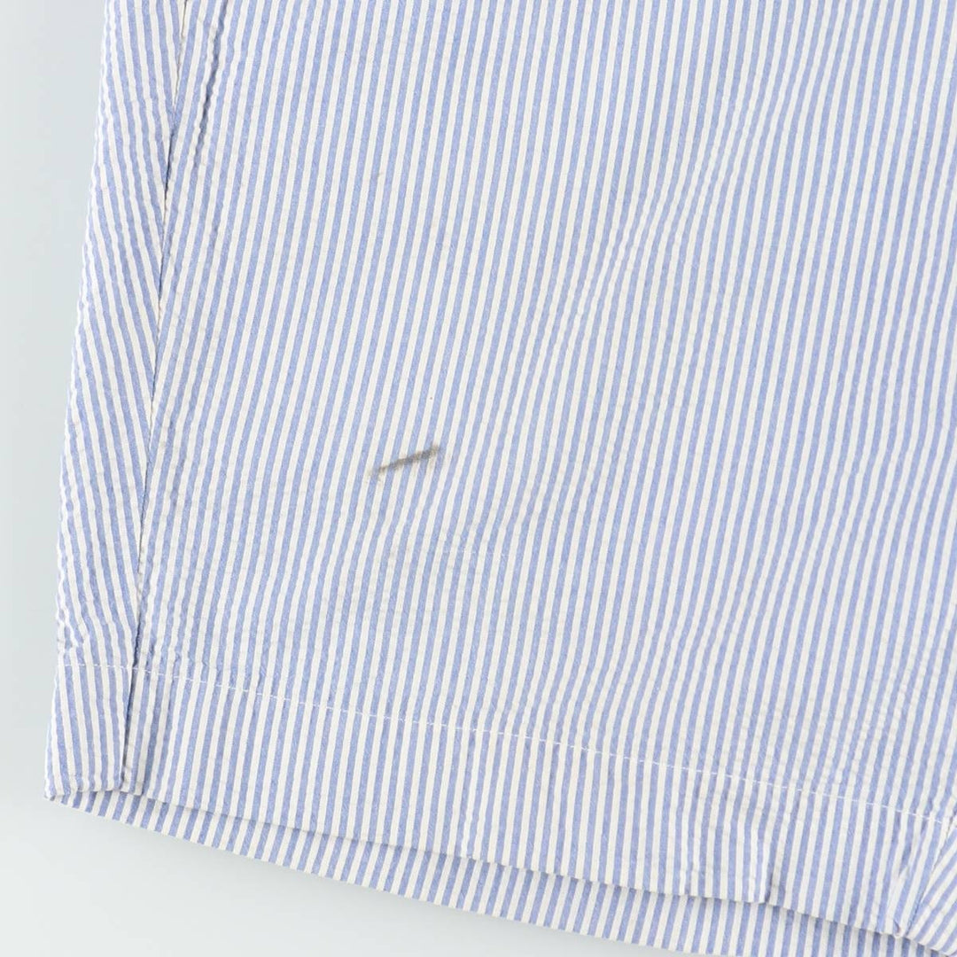 Ralph Lauren POLO by Ralph Lauren Stripe Pattern Seersucker Cotton Shorts, Men's Size W34 (approx.) cotton blue type Vintage Second Hand
