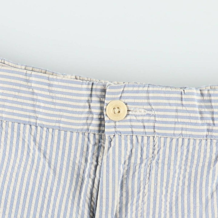 Ralph Lauren POLO by Ralph Lauren Stripe Pattern Seersucker Cotton Shorts (Men's W38 equivalent) cotton Blue type light blue Vintage Second Hand