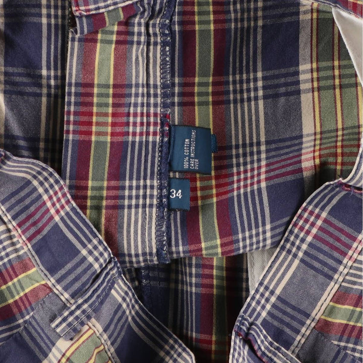 Ralph Lauren POLO by Ralph Lauren TYLER SHORT Check Pattern Two-Pleat Cotton Shorts cotton navy blue type Vintage Second Hand