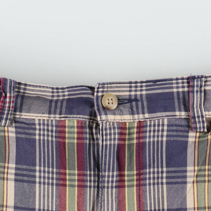 Ralph Lauren POLO by Ralph Lauren TYLER SHORT Check Pattern Two-Pleat Cotton Shorts cotton navy blue type Vintage Second Hand