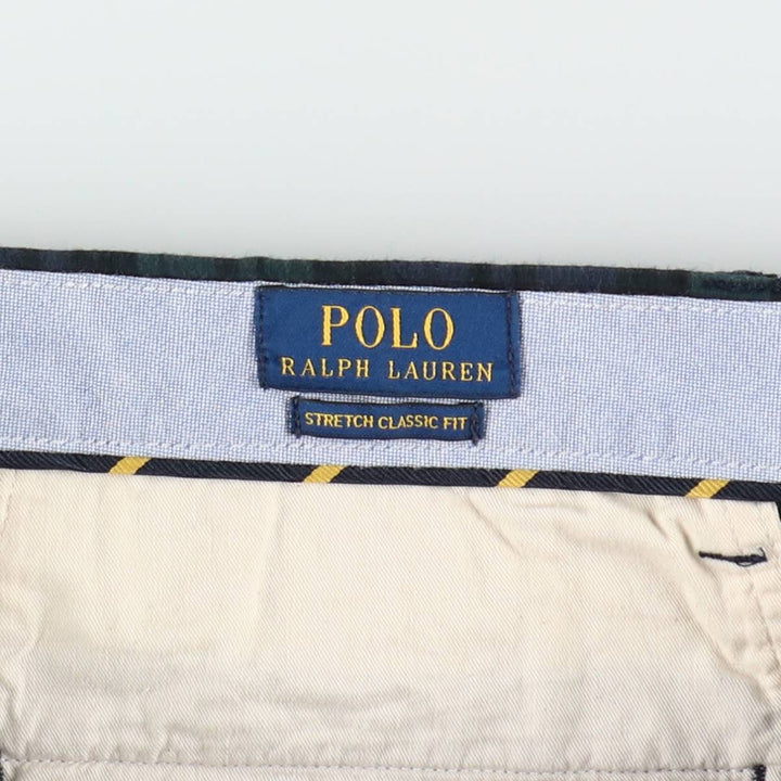Ralph Lauren Blackwatch check seersucker cotton shorts, men's size W36 (approx.) cotton navy blue type Vintage Second Hand