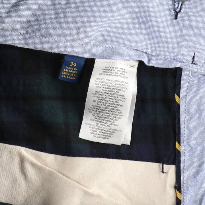 Ralph Lauren Blackwatch check seersucker cotton shorts, men's size W36 (approx.) cotton navy blue type Vintage Second Hand