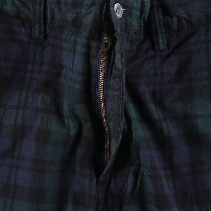 Ralph Lauren Blackwatch check seersucker cotton shorts, men's size W36 (approx.) cotton navy blue type Vintage Second Hand