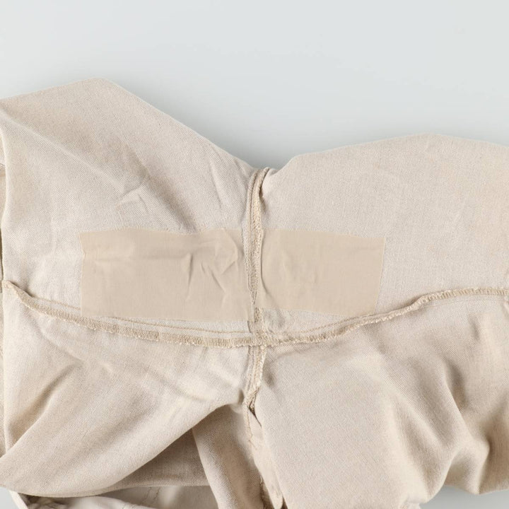 90'S Dockers khakis two-pleat cotton x linen shorts, men's size W34 (approx.), vintage. linen unbleached Vintage Second Hand
