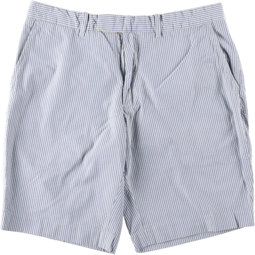 Ralph Lauren POLO by Ralph Lauren Stripe Pattern Seersucker Cotton Shorts (Men's W36 equivalent) cotton Blue type light blue Vintage Second Hand