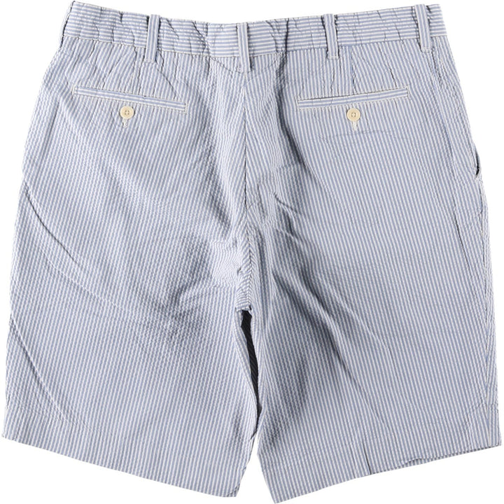 Ralph Lauren POLO by Ralph Lauren Stripe Pattern Seersucker Cotton Shorts (Men's W36 equivalent) cotton Blue type light blue Vintage Second Hand