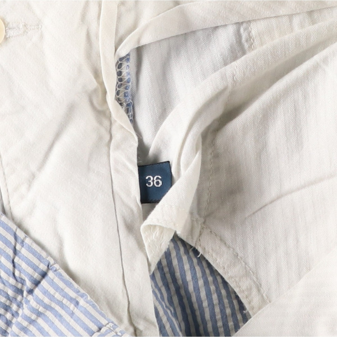 Ralph Lauren POLO by Ralph Lauren Stripe Pattern Seersucker Cotton Shorts (Men's W36 equivalent) cotton Blue type light blue Vintage Second Hand